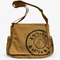 Women's Khaki Canvas Messenger Bag with Adjustable Crossbody Strap