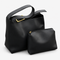 Léna Black Women's Shoulder Bag with Matching Detachable Pouch