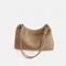 Alia Beige Woven Straw Hobo Bag with Zip Closure