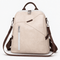 Women's Beige PU Leather Convertible Backpack Chest Bag