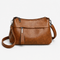 Mona Brown PU Leather Multi-Pocket Crossbody Bag