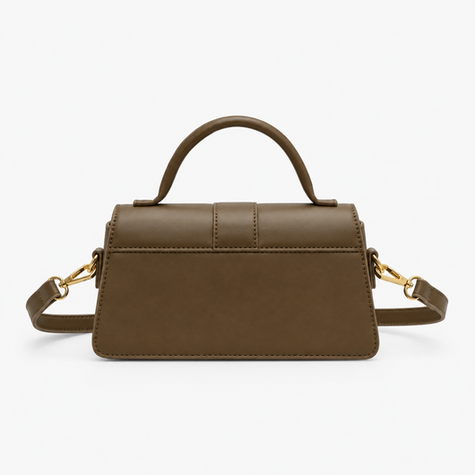 Amalia Brown Mini Flap Crossbody Handbag