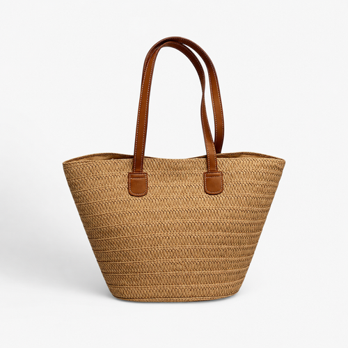 Salomé Women's Beige Woven Straw Tote Bag