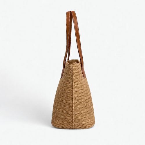 Salomé Women's Beige Woven Straw Tote Bag