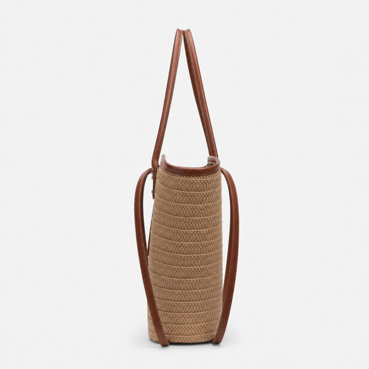 Anaelle Large Woven Straw Tote Bag with Double Handles