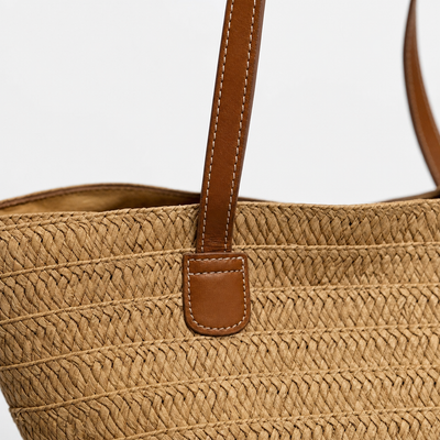 Salomé Women's Beige Woven Straw Tote Bag