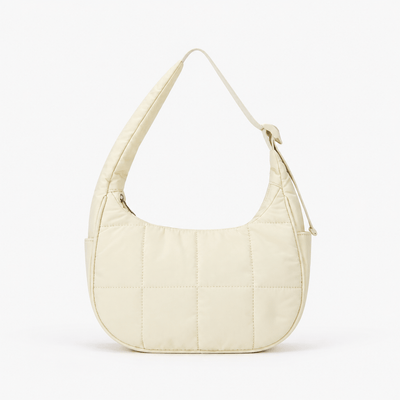 Elia Pink Quilted Nylon Shoulder Bag