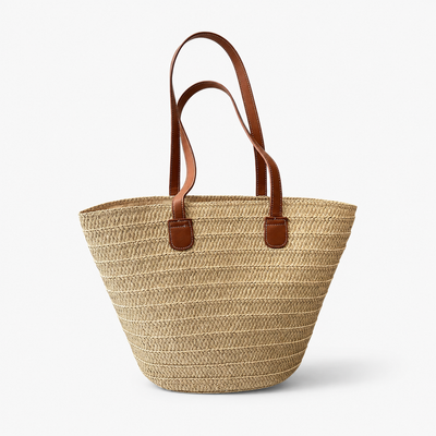 Salomé Women's Beige Woven Straw Tote Bag