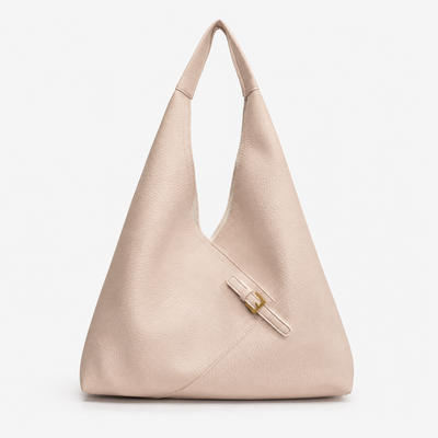 LICA Large Black Soft Leather Hobo School Bag