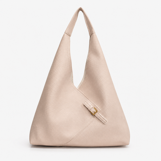 LICA Large Black Soft Leather Hobo School Bag
