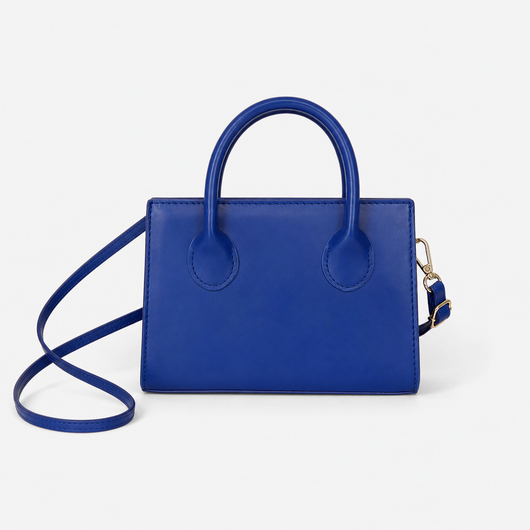 Élise Black Compact Crossbody Handbag with Top Handles