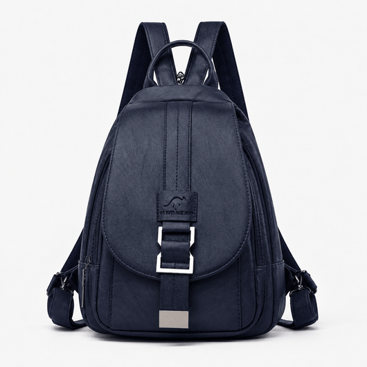 Women's Small Burgundy PU Leather Travel Backpack