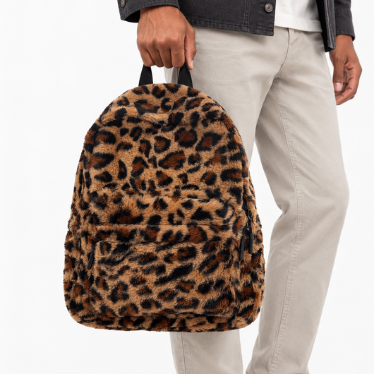 Kids Plush Leopard Backpack - Charlie
