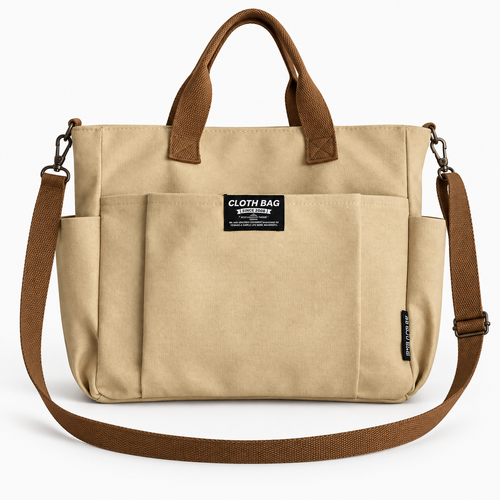 Structured Canvas Tote Bag for 15.6" Laptops - Honora