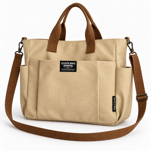 Structured Canvas Tote Bag for 15.6" Laptops - Honora