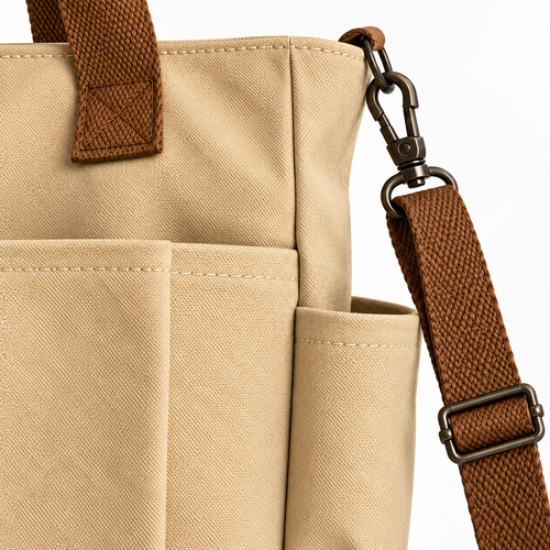 Structured Canvas Tote Bag for 15.6" Laptops - Honora