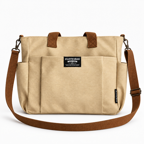 Structured Canvas Tote Bag for 15.6" Laptops - Honora