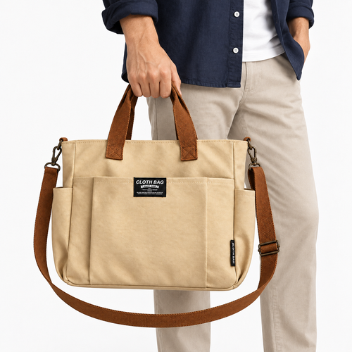 Structured Canvas Tote Bag for 15.6" Laptops - Honora