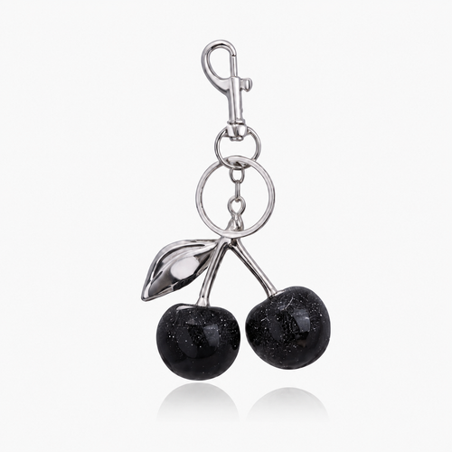 Midnight Cherry Bag Charm