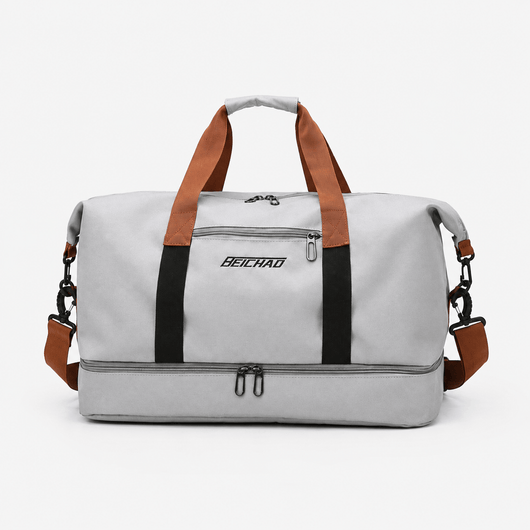 Women's Waterproof Oxford Travel Duffel Bag with Bottom Compartment