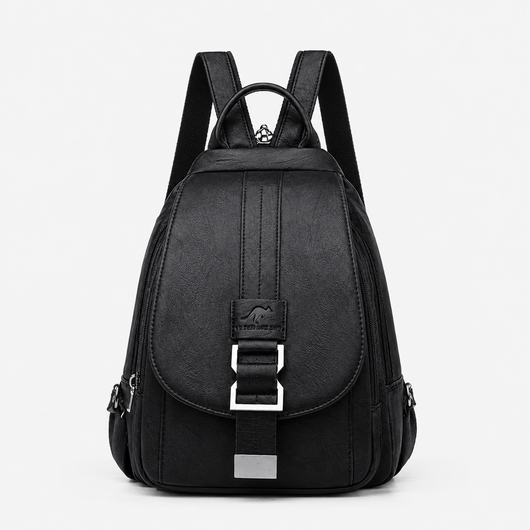 Women's Small Burgundy PU Leather Travel Backpack