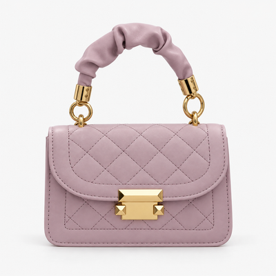 Sophie Black Quilted Flap Shoulder Bag with Gold Chain Strap