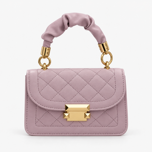 Sophie Black Quilted Flap Shoulder Bag with Gold Chain Strap