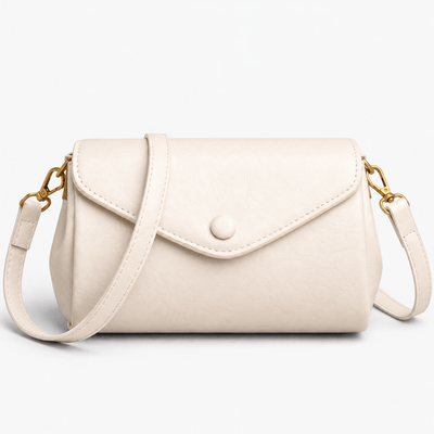 Lilia Brown PU Leather Crossbody Bag with Flap Closure
