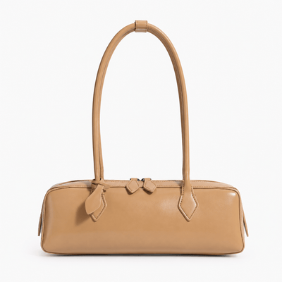 The Sunday Avenue Apricot Libra Covenette Brown Elongated Shoulder Bag