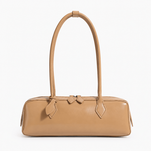 The Sunday Avenue Apricot Libra Covenette Brown Elongated Shoulder Bag
