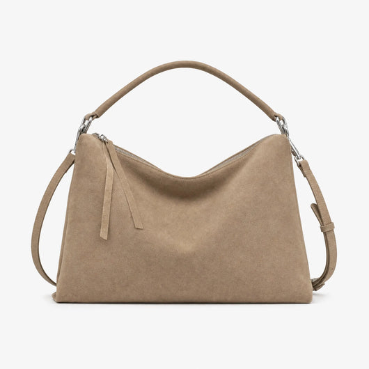 The Sunday Avenue Beige Compact Top Handle Handbag - Ivy