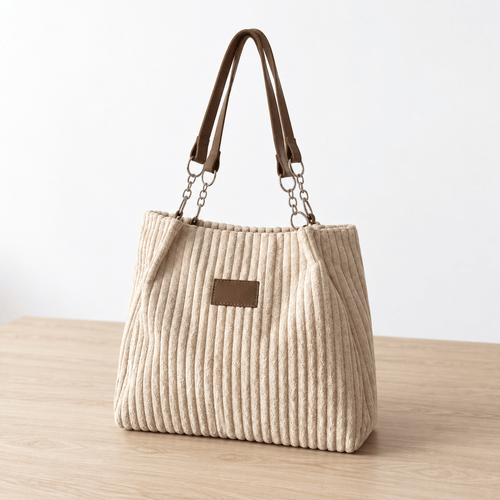 Corduroy Tote Bag with Shoulder Straps - Betsy