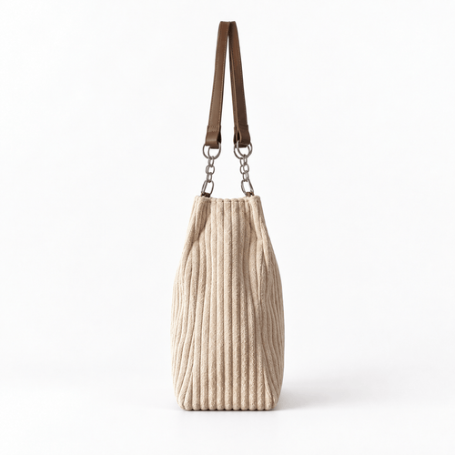 Corduroy Tote Bag with Shoulder Straps - Betsy