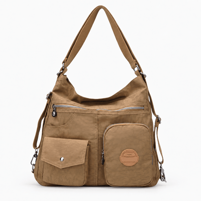 The Sunday Avenue Beige Stacey Blue Convertible Multi-Pocket Bag