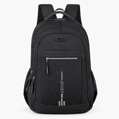 The Sunday Avenue Black Black Oxford Multi-Pocket Student School Backpack