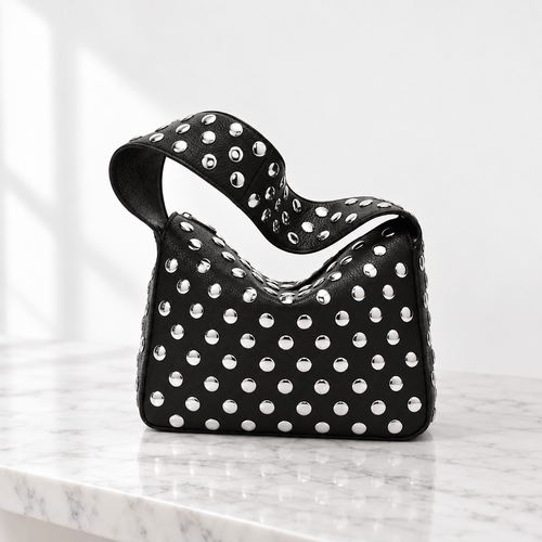 PU Leather Rivet Armpit Shoulder Bag - Juniper