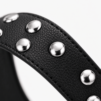The Sunday Avenue Black Black PU Leather Rivet Armpit Shoulder Bag