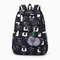 Girls' Waterproof Nylon School Backpack with Cartoon Print and USB Port - Gemma
