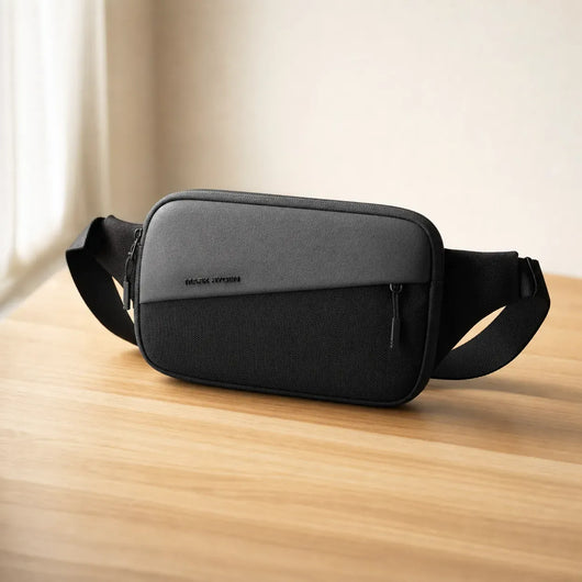 The Sunday Avenue Black Compact Active Waist Bag - Monty