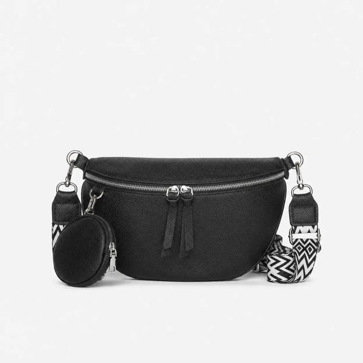 The Sunday Avenue Black Compact Crossbody Bum Bag - Verity
