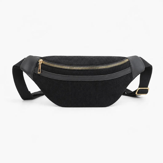 The Sunday Avenue Black Compact Crossbody Travel Bag - Octavia