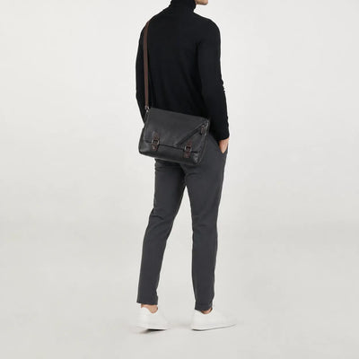 The Sunday Avenue Black Compact Urban Shoulder Bag - Finley