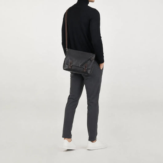 The Sunday Avenue Black Compact Urban Shoulder Bag - Finley