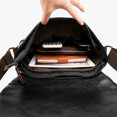 The Sunday Avenue Black Compact Urban Shoulder Bag - Finley