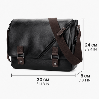 The Sunday Avenue Black Compact Urban Shoulder Bag - Finley