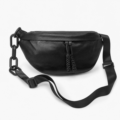 The Sunday Avenue Black Compact Waist Bag - Scarlett