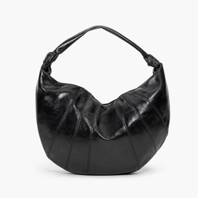 The Sunday Avenue Black Crescent Pleated Knotted Sling - Sinead