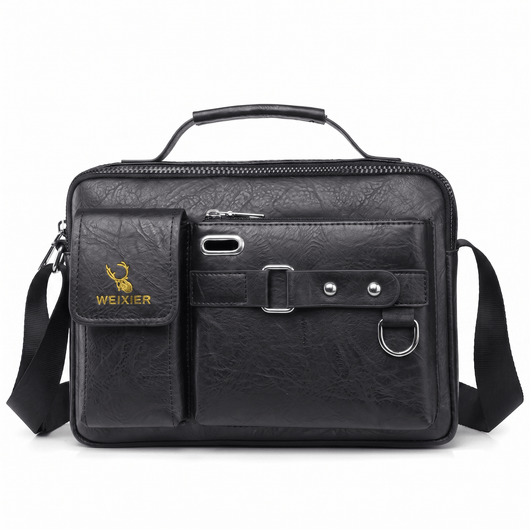 The Sunday Avenue Black/Gold Large Shoulder Bag Everyday - Ethan