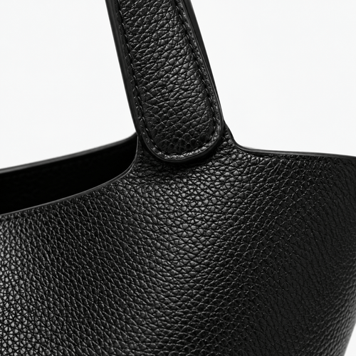 Grained Leather Bucket Bag with Gold-Tone Padlock - Petronella