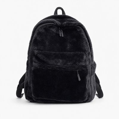 The Sunday Avenue Black Kids Plush Leopard Backpack - Charlie